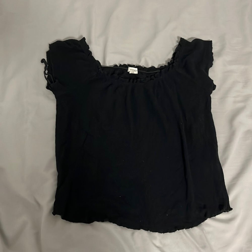 EUC Garage black crop top